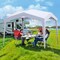 Portable 10x10 Outdoor Pop Up Gazebo Tent with Wheels and Metal Frame for BBQs and Events